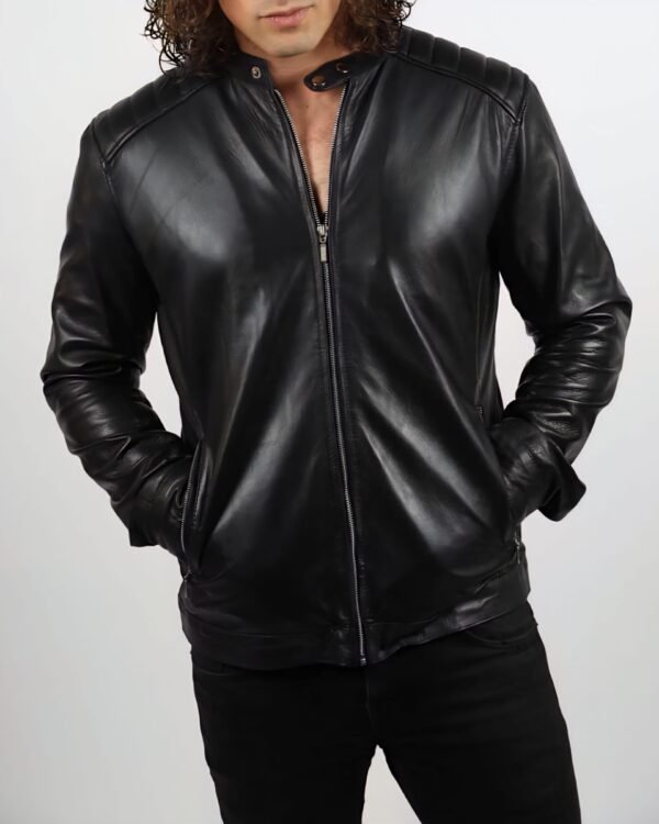 Biker Classic Leather Jacket (Slim Fit)